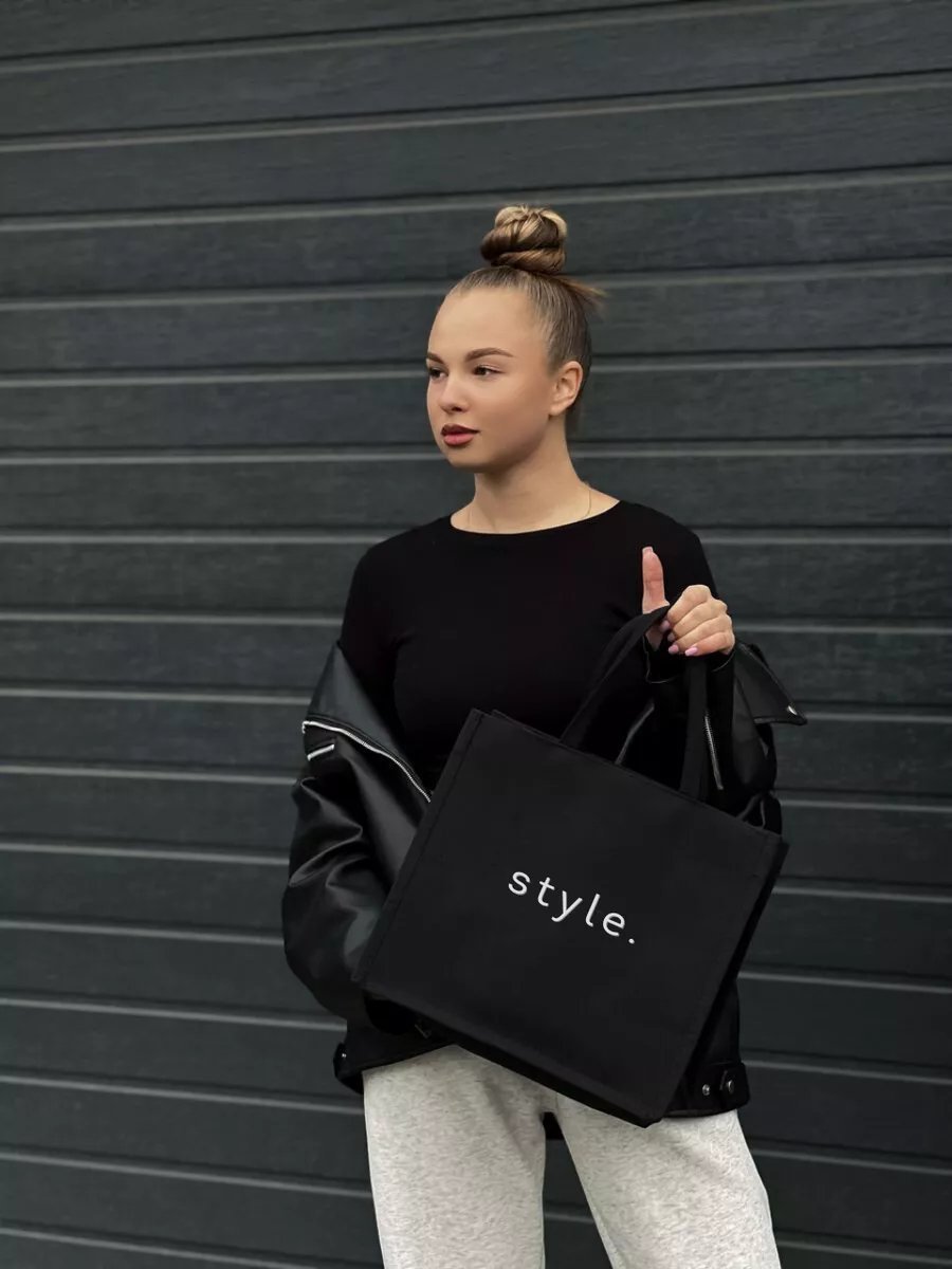 Сумка шоппер Bolso de Senora экокожа черный