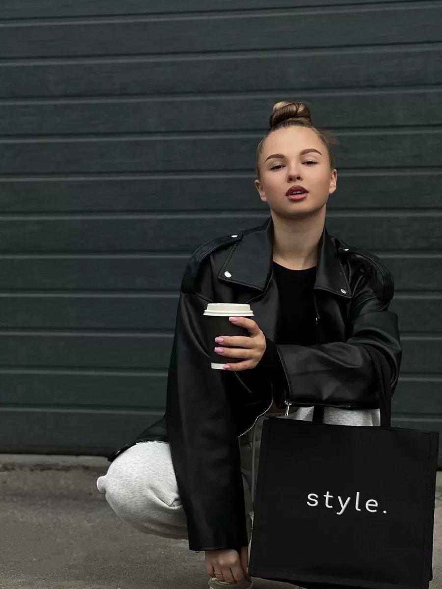 Сумка шоппер Bolso de Senora экокожа черный