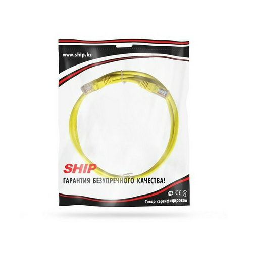 Патч Корд Ship S3025YL0100-P Cat.5e 1м желтый