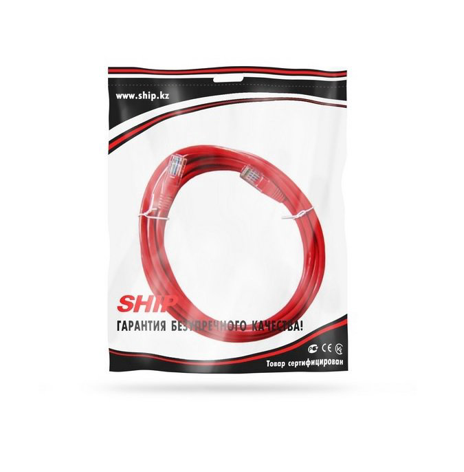 Патч Корд Ship S3025RD0200-P Cat.5e 2м красный купить,NaN