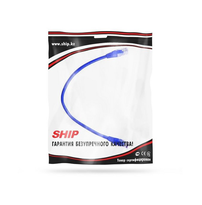 Патч Корд Ship S3025BL0030-P Cat.5e 0.3м синий купить,NaN
