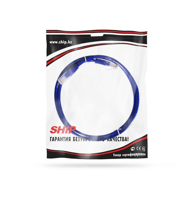 Патч Корд Ship S3025BL0100-P Cat.5e 1м синий
