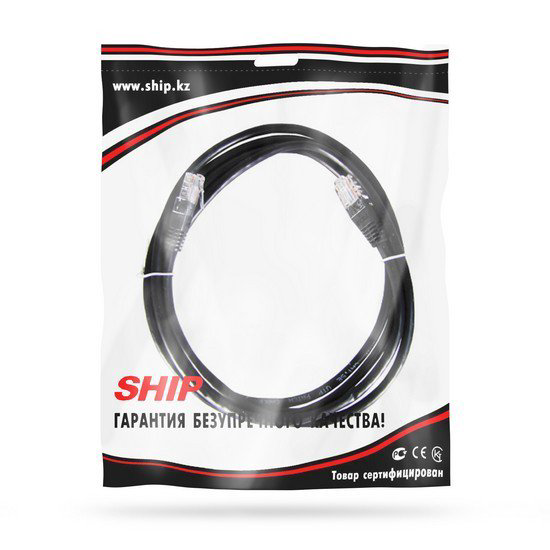 Патч Корд Ship S3025BK0500-P Cat.5e 5м черный купить,NaN