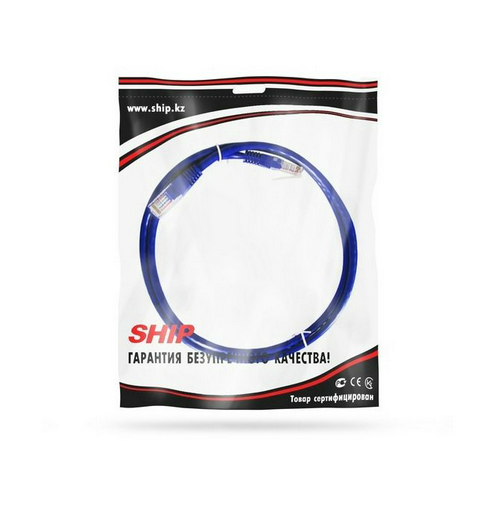 Патч Корд Ship S3025BL0100-P Cat.5e 1м синий