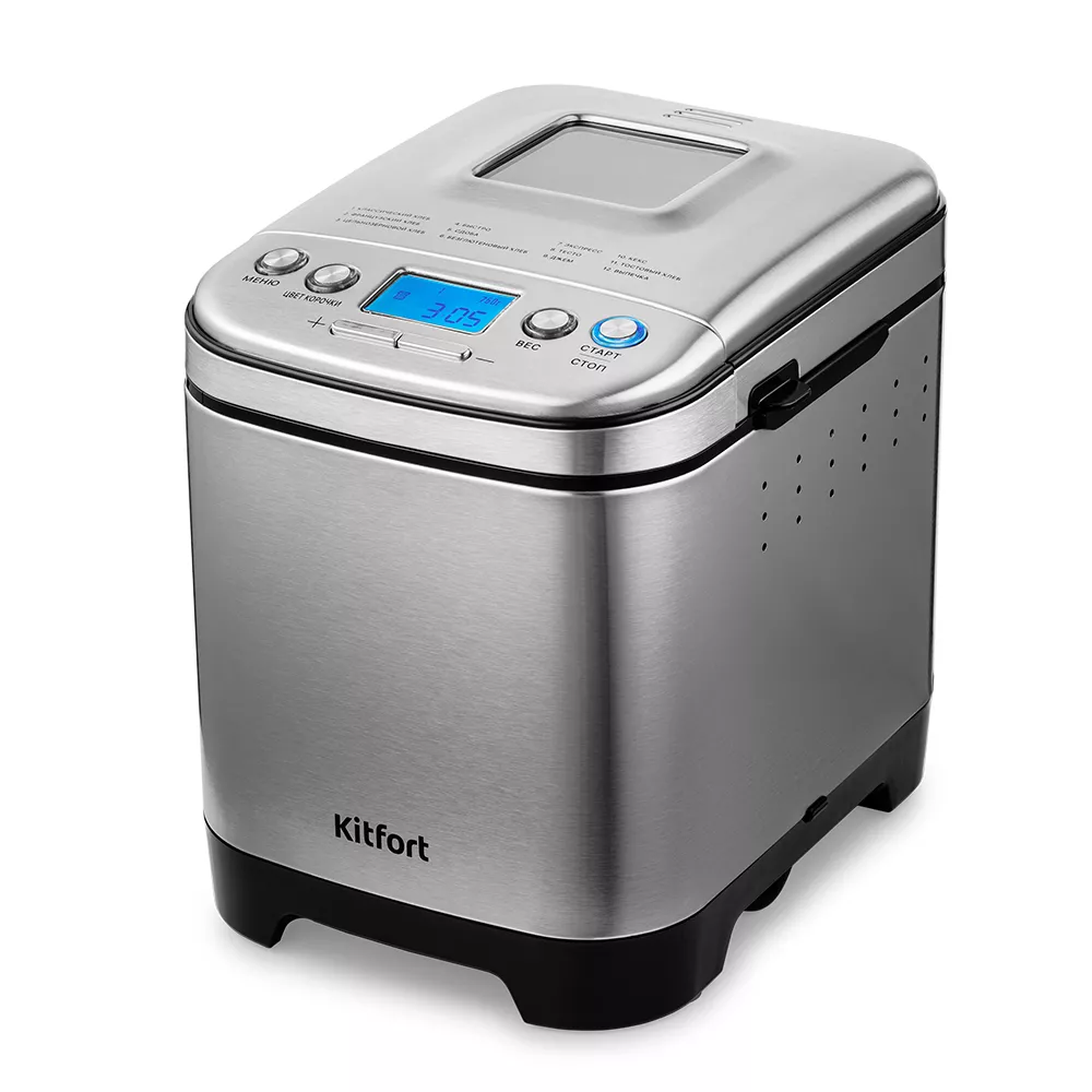 Хлебопечь Kitfort KT-306 черно-серебристая