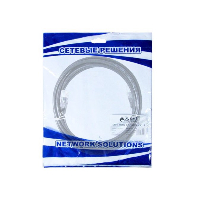 Патч Корд A&P APP001BK1 Cat.5 1 м черный купить,NaN
