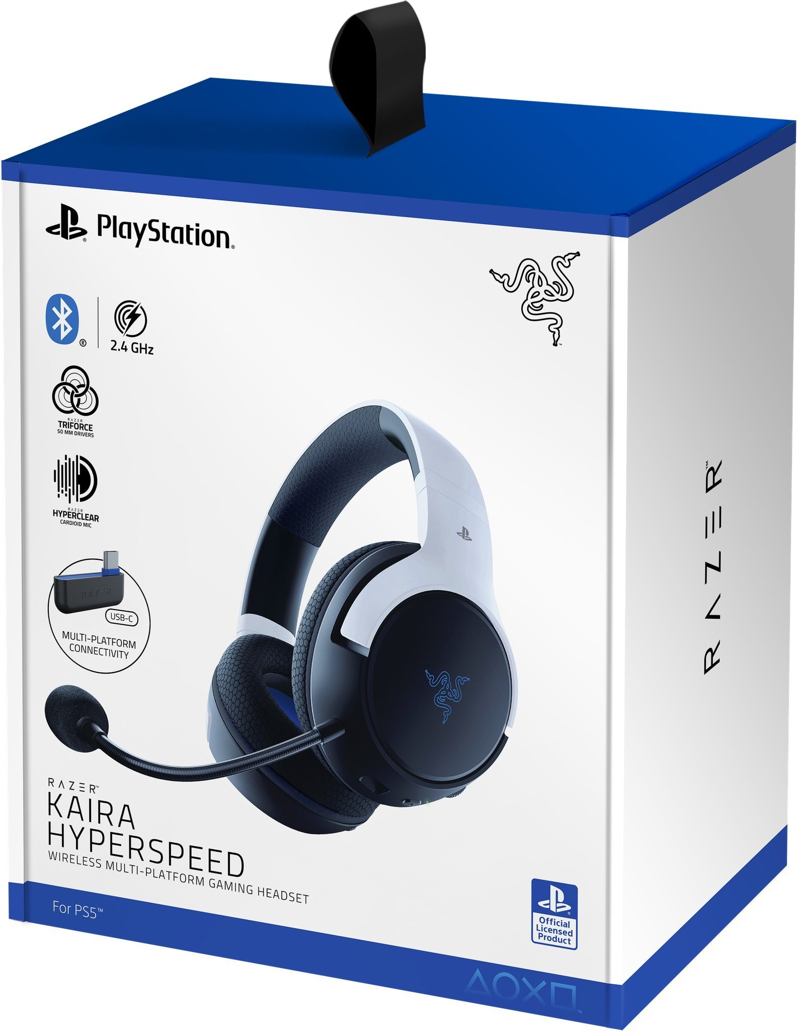 Наушники Razer Kaira Hyperspeed for PlayStation 5 RZ04-03980200-R3G1 White купить,0