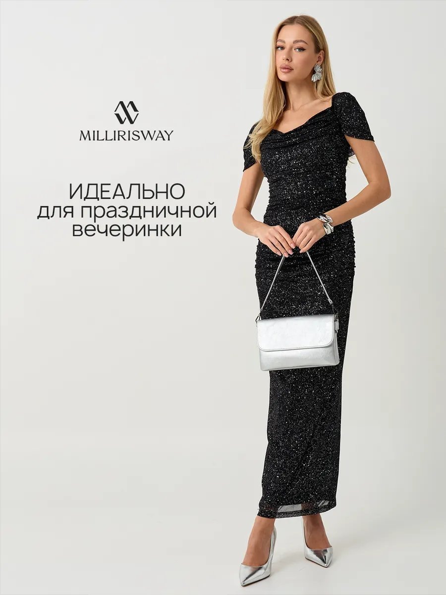 Сумка кросс-боди MILLIRISWAY экокожа серый купить,NaN