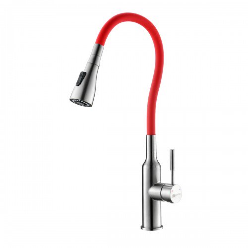 Смеситель Lemark Expert LM5082S сталь красная