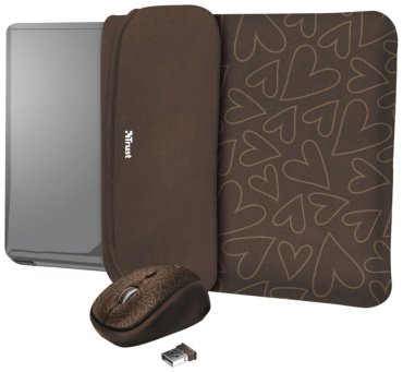Чехол для ноутбука Trust для Yvo 15.6" и беспроводная мышь 23446 Brown