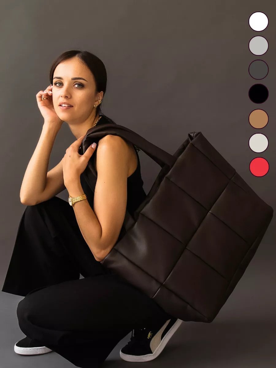 Сумка шоппер MT.Style экокожа коричневый купить,NaN