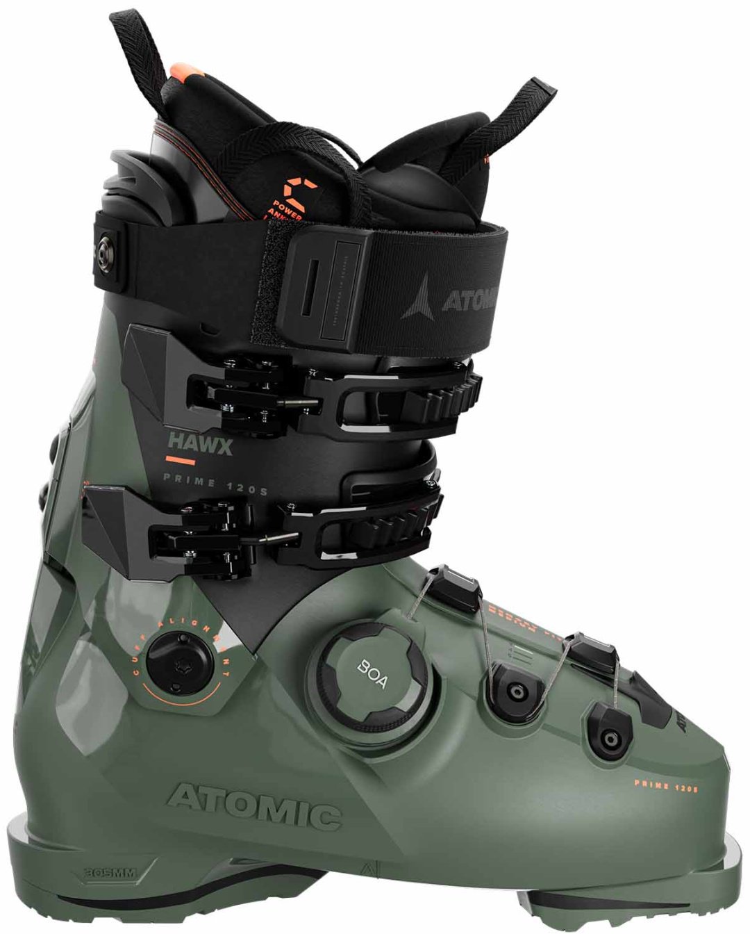 Ботинки для лыж Atomic awx Prime 120 S Boa Gw, AE5029920 зеленый, черный 41.5