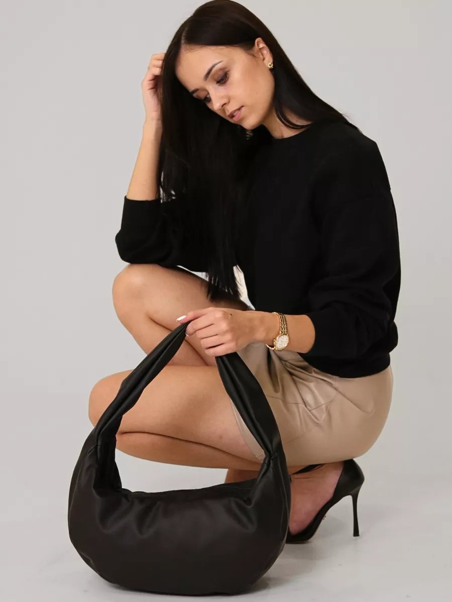 Сумка хобо MT.Style экокожа черный купить,NaN