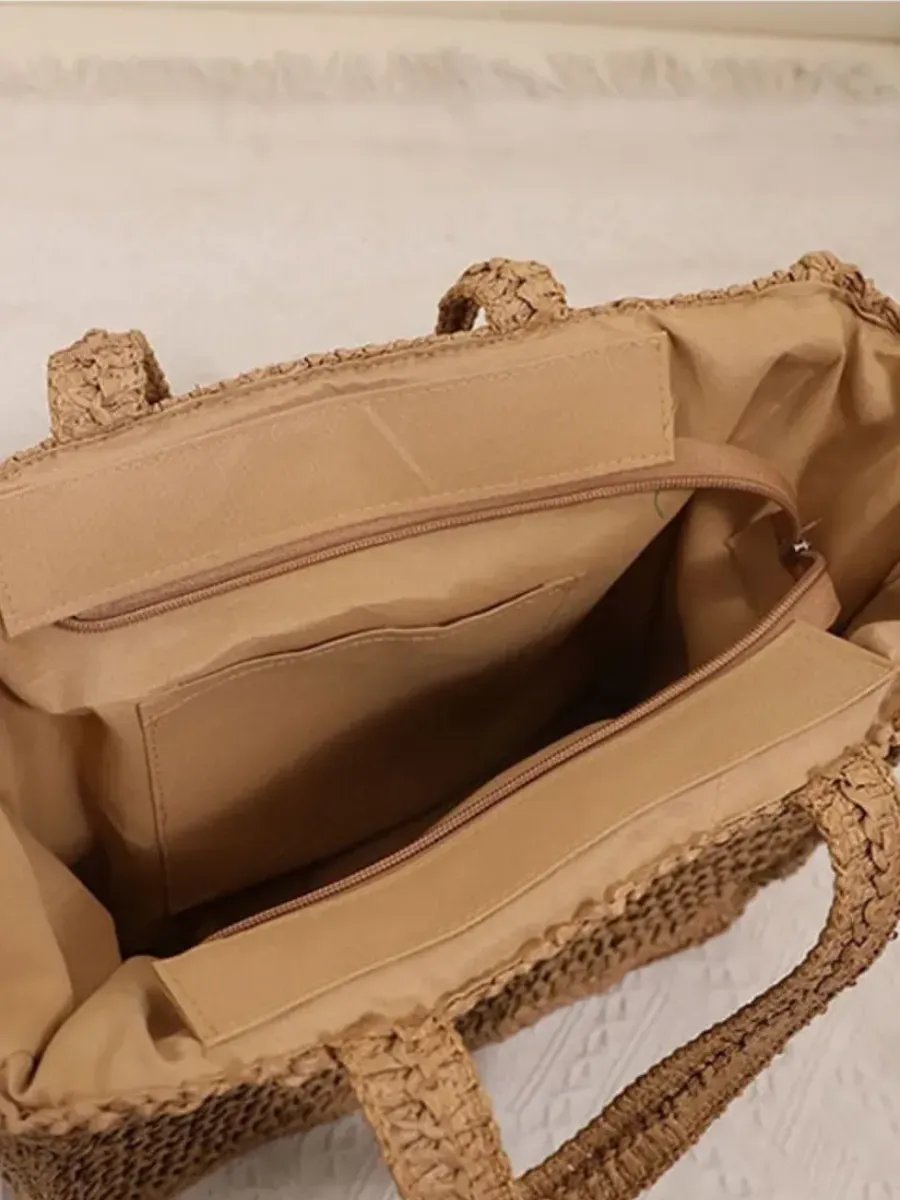 Сумка шоппер Bolso de Senora рафия бежевый купить,NaN