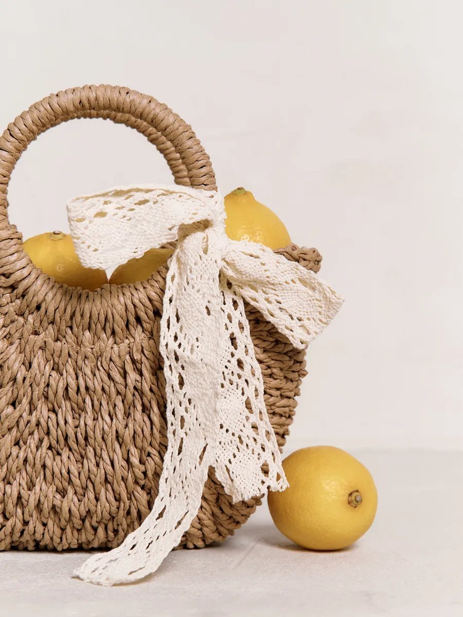 Мини-сумка SL'Bags рафия коричневый купить,NaN