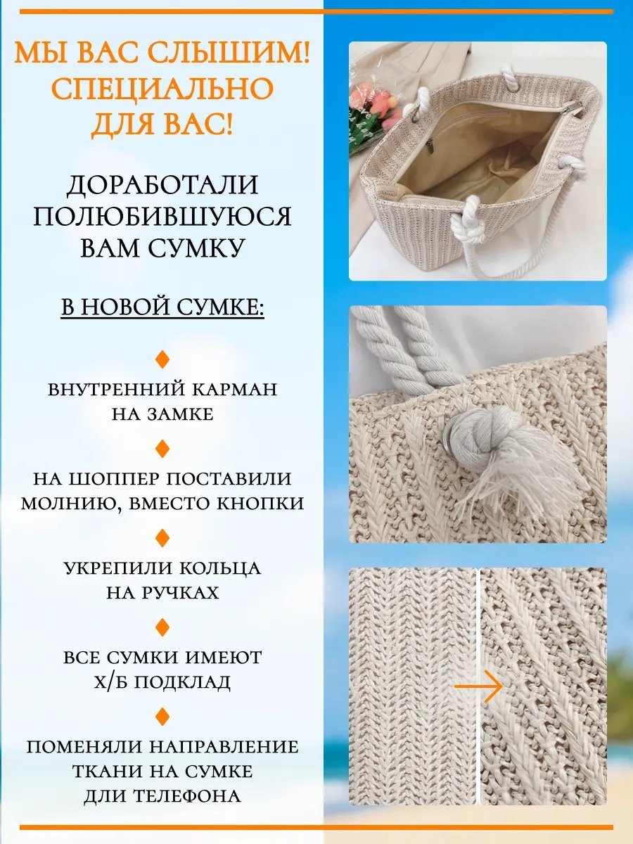 Сумка шоппер Tutberri джут бежевый купить,NaN