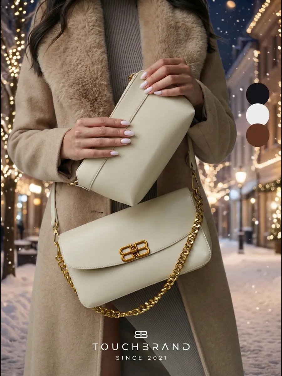 Сумка багет TOUCHBRAND экокожа белый купить,NaN