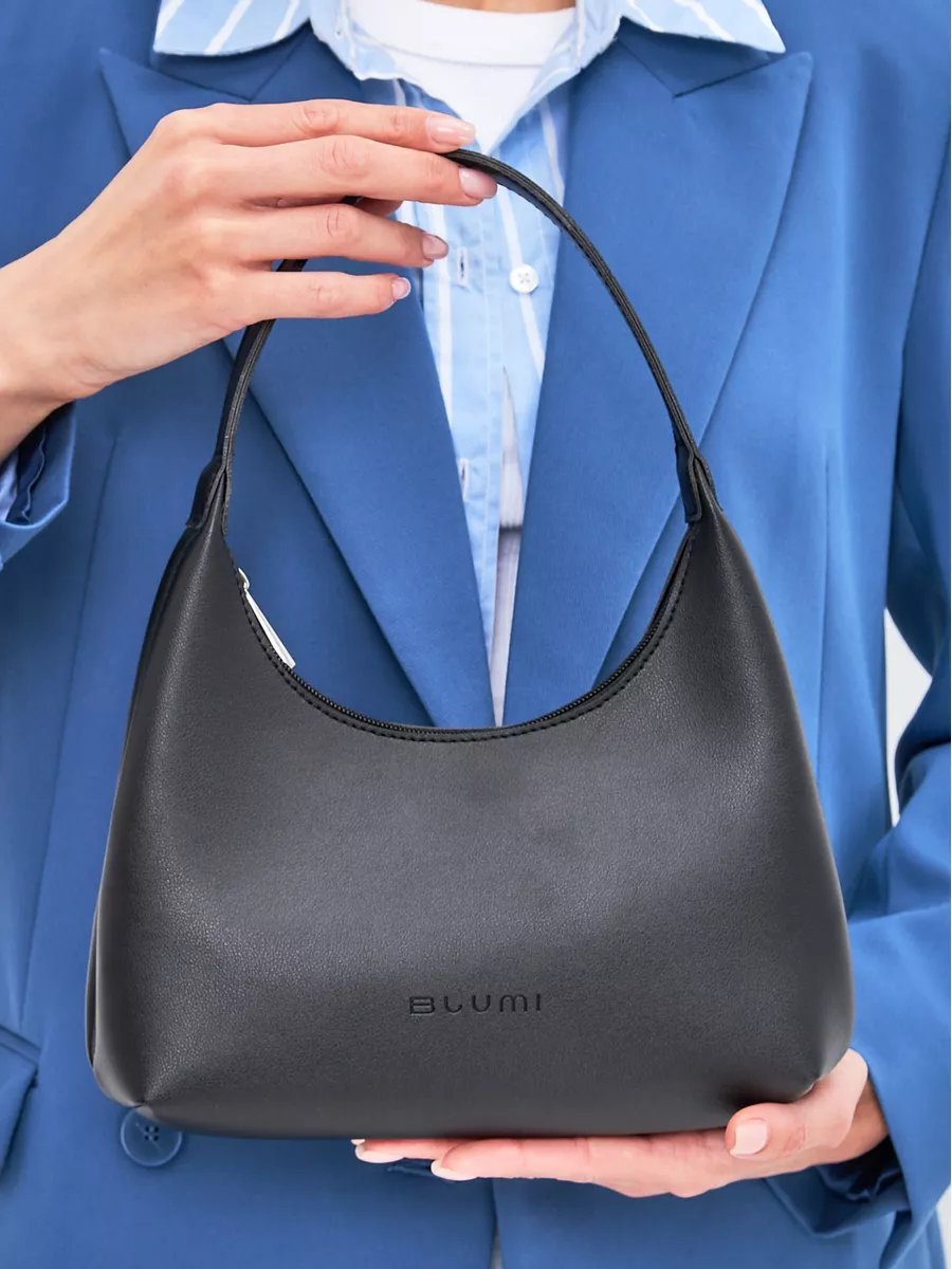 Сумка багет Blumi искусственная кожа черный купить,NaN