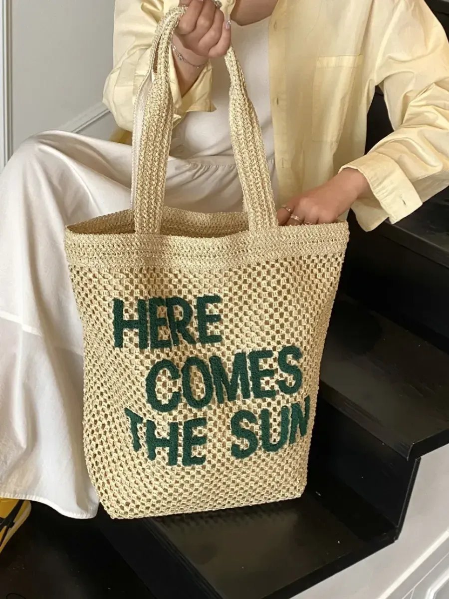 Сумка шоппер Bolso de Senora рафия бежевый купить,NaN