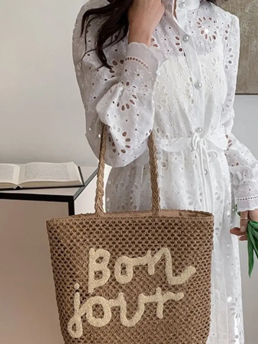 Сумка шоппер Bolso de Senora рафия бежевый купить,NaN