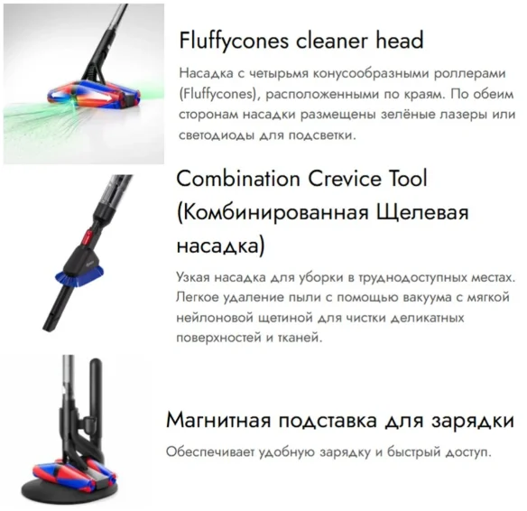 Пылесос вертикальный Dyson PencilVac Fluffycones DP20 Black купить,279990