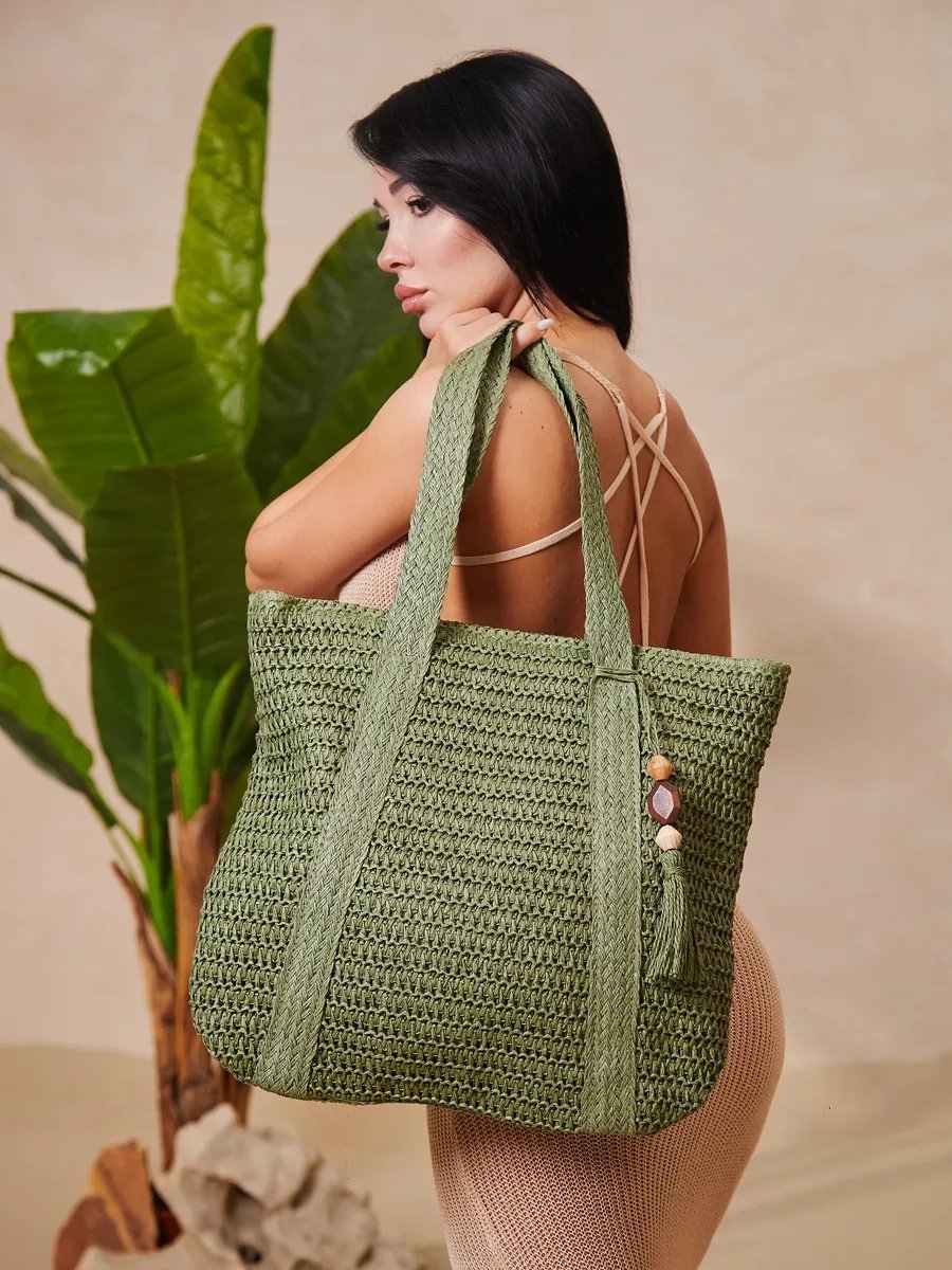 Сумка шоппер My only Brand текстиль зеленый купить,NaN
