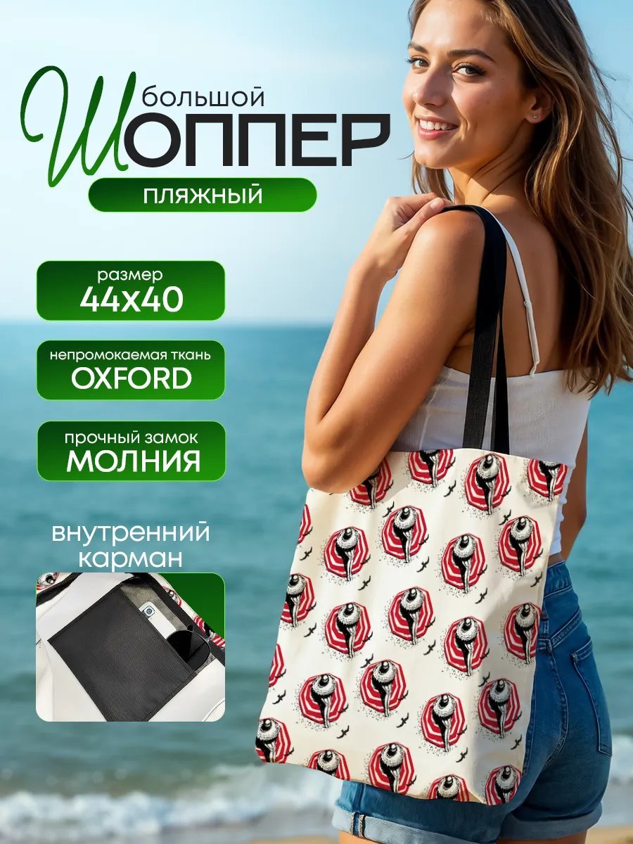 Сумка шоппер SoBag текстиль красный купить,NaN