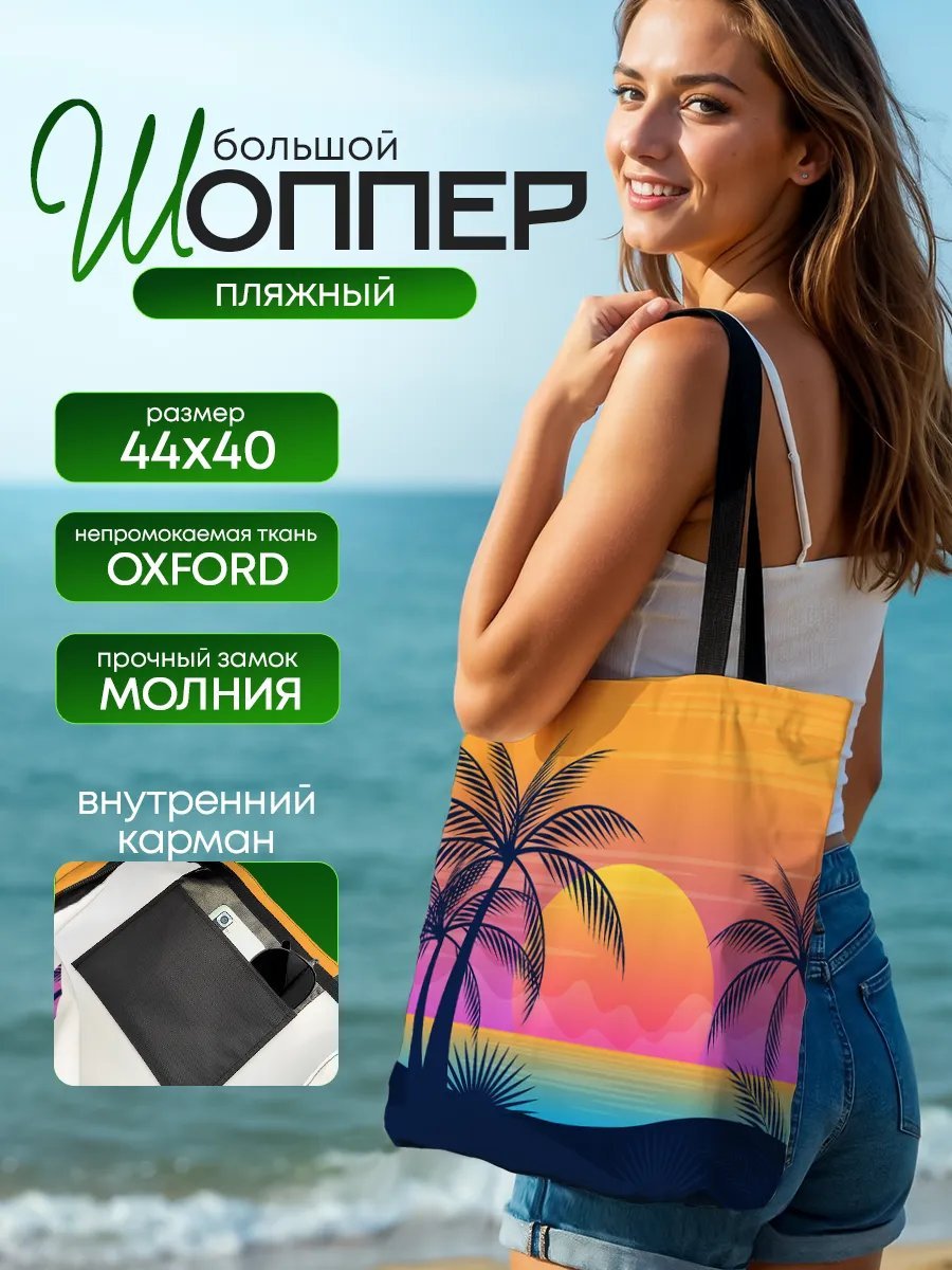 Сумка шоппер SoBag текстиль голубой купить,NaN