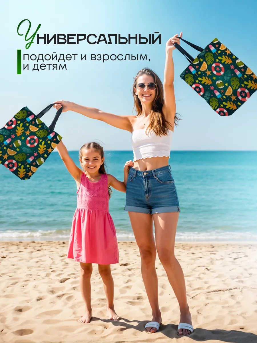 Сумка шоппер SoBag текстиль зеленый купить,NaN