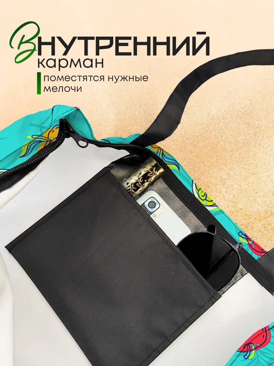 Сумка шоппер SoBag текстиль голубой купить,NaN