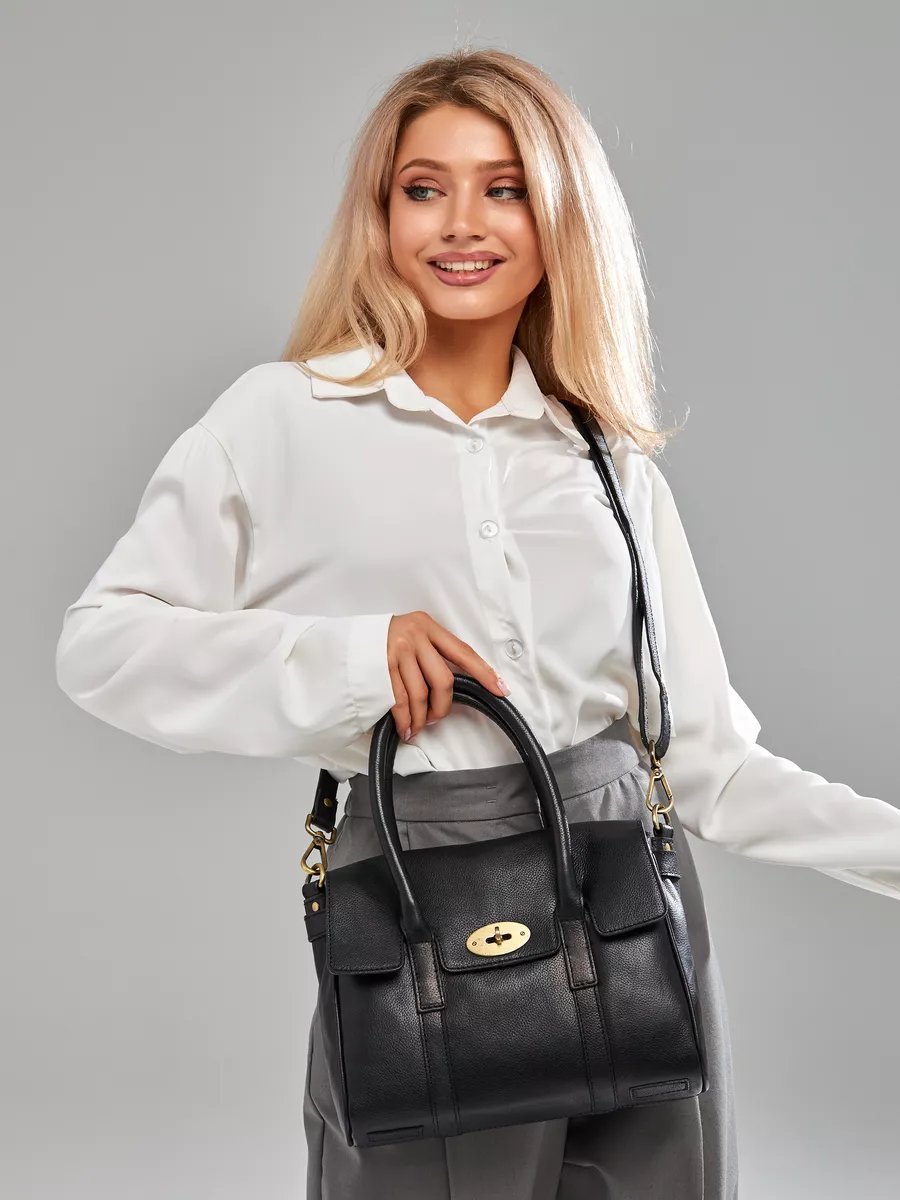 Мини-сумка Ashwood Leather натуральная кожа черный купить,NaN