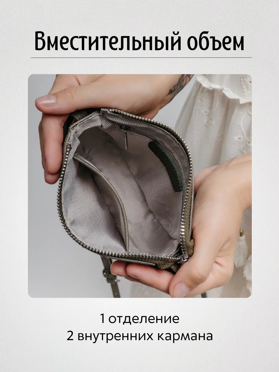 Сумка кросс-боди MIRRES натуральная кожа зеленый купить,NaN