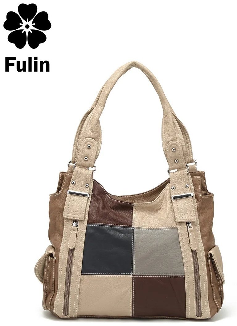 Сумка багет FULIN экокожа зеленый купить,NaN
