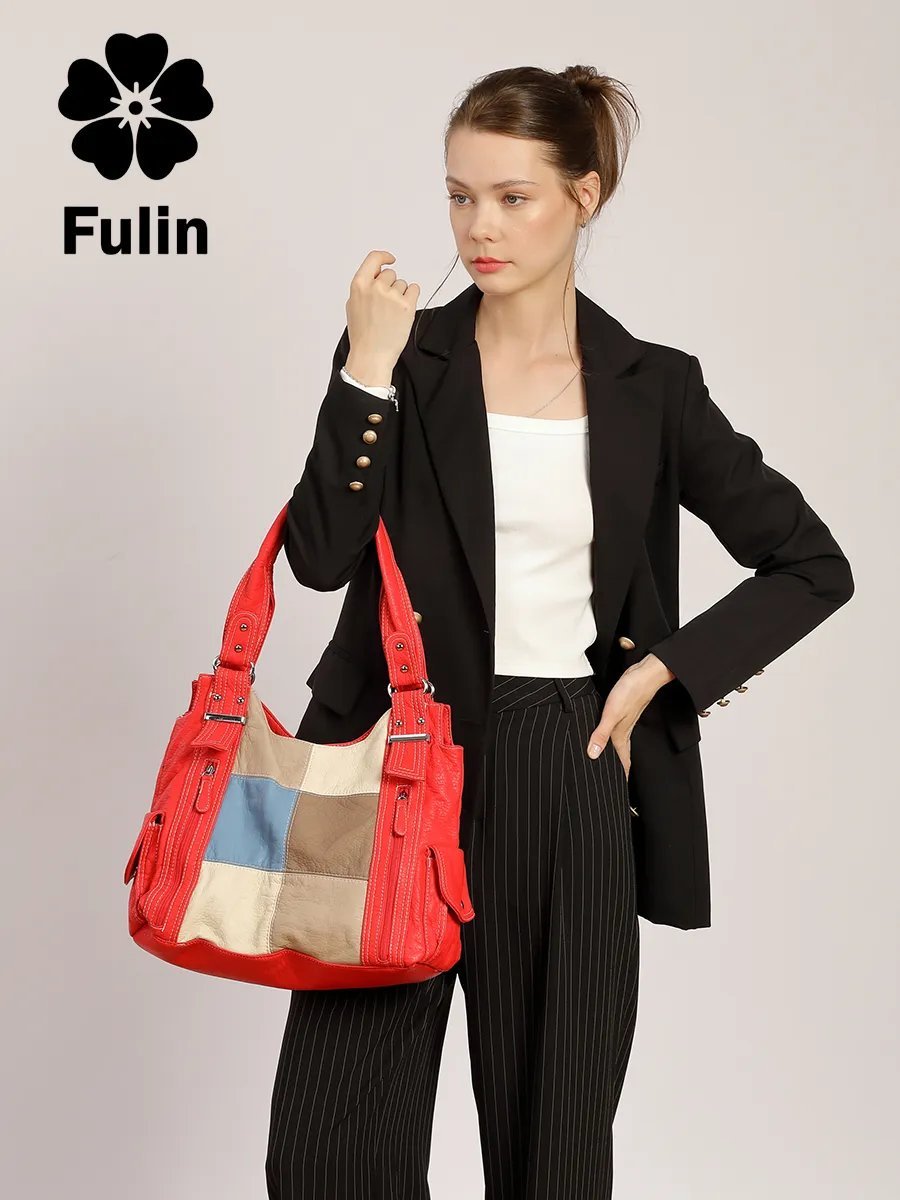 Сумка багет FULIN экокожа красный купить,NaN
