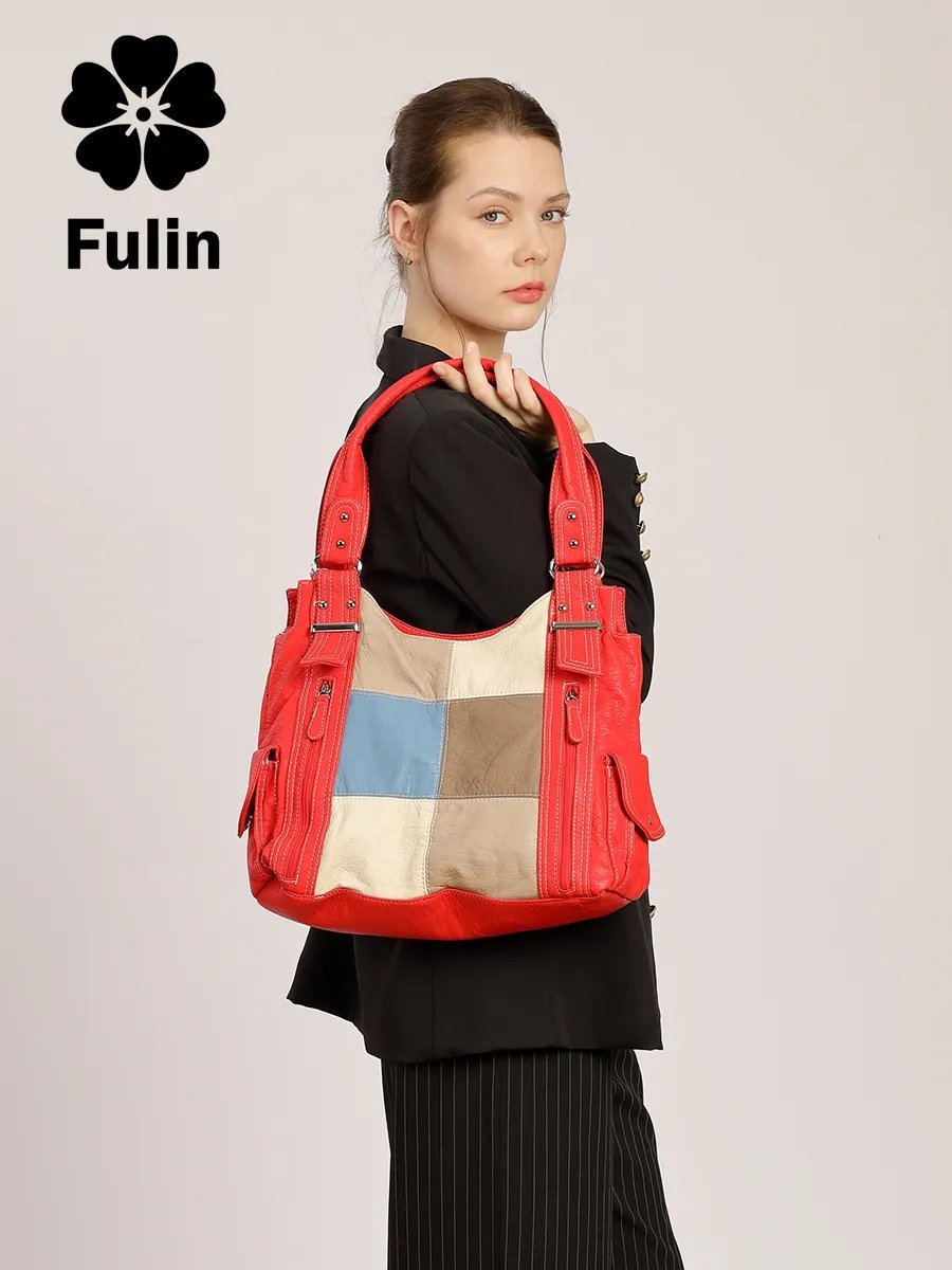 Сумка багет FULIN экокожа красный купить,NaN