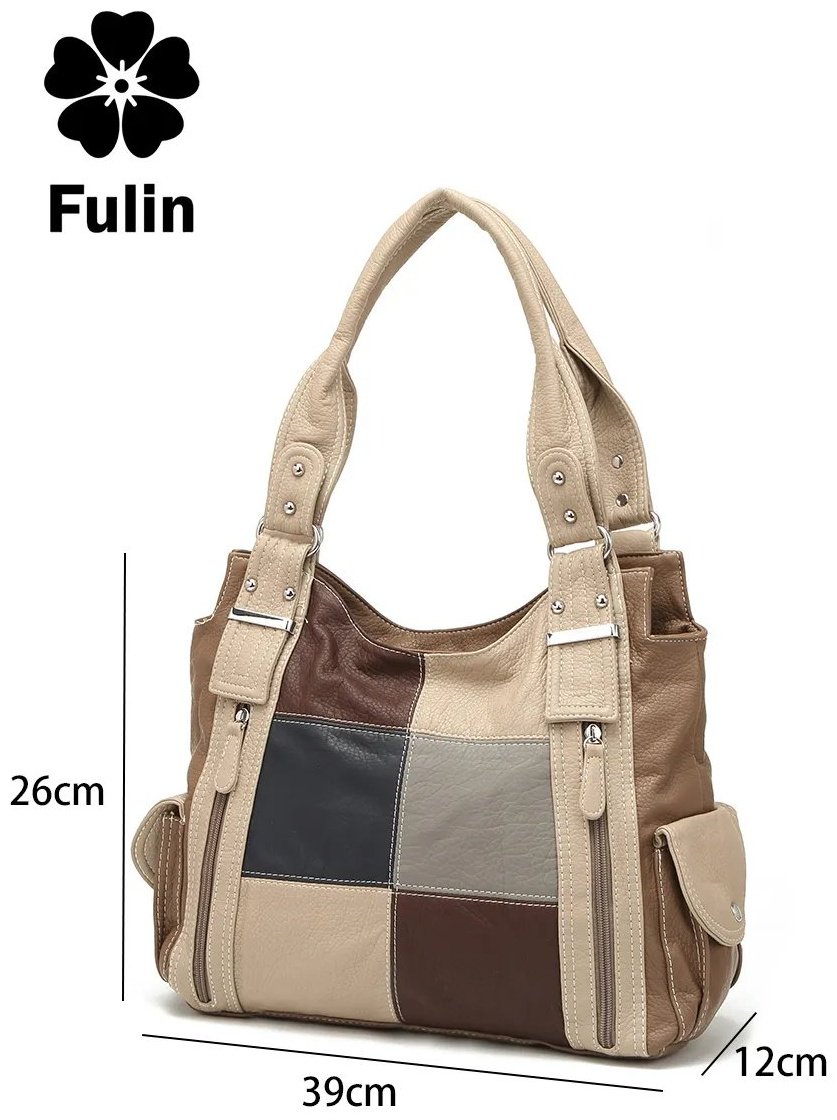 Сумка багет FULIN экокожа зеленый купить,NaN