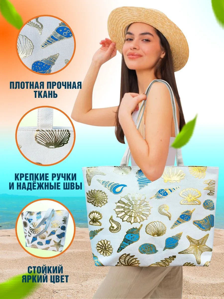 Сумка шоппер В.И.О.Л.А хлопок голубой купить,NaN