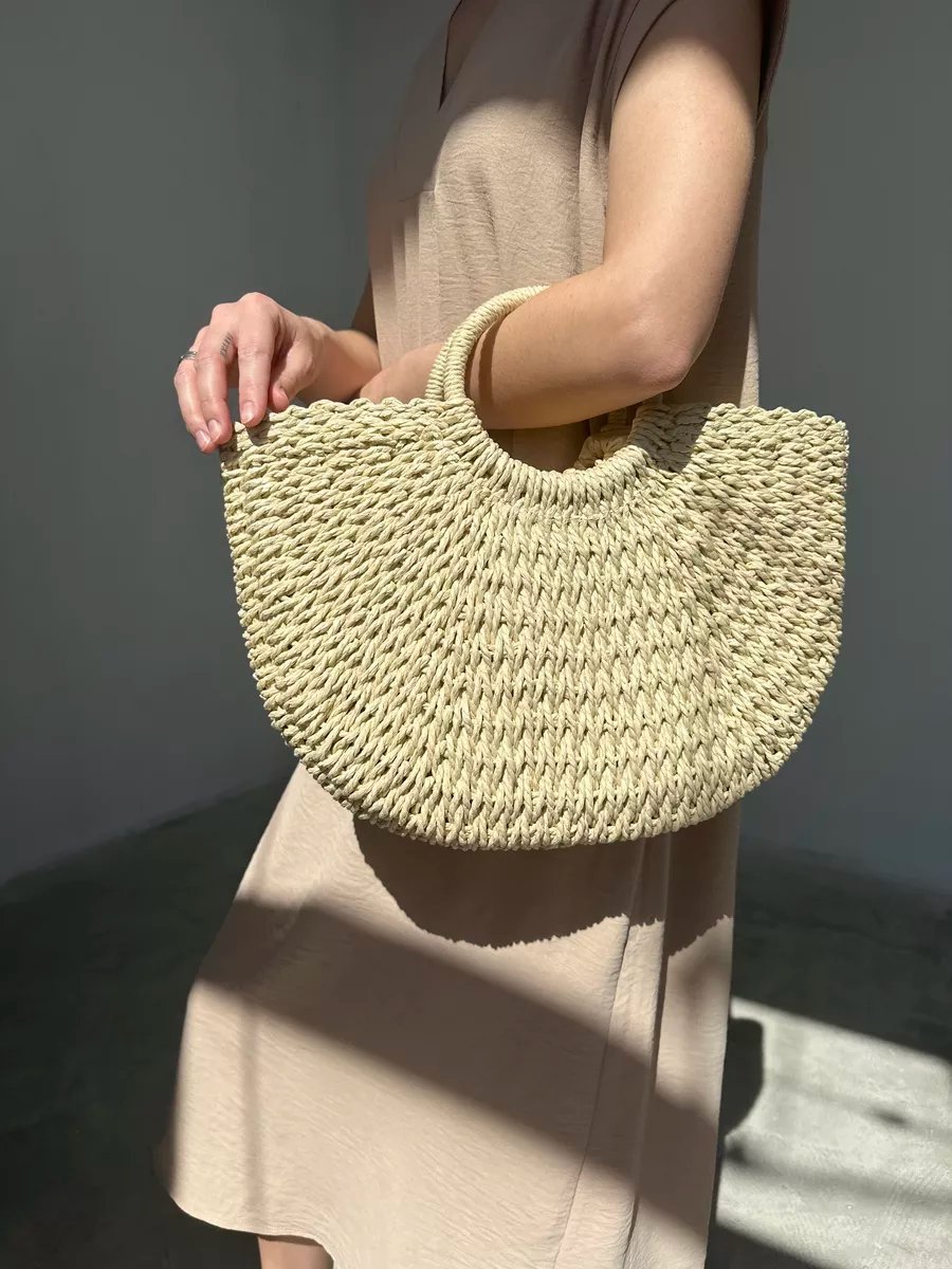 Мини-сумка SL'Bags хлопок бежевый купить,NaN