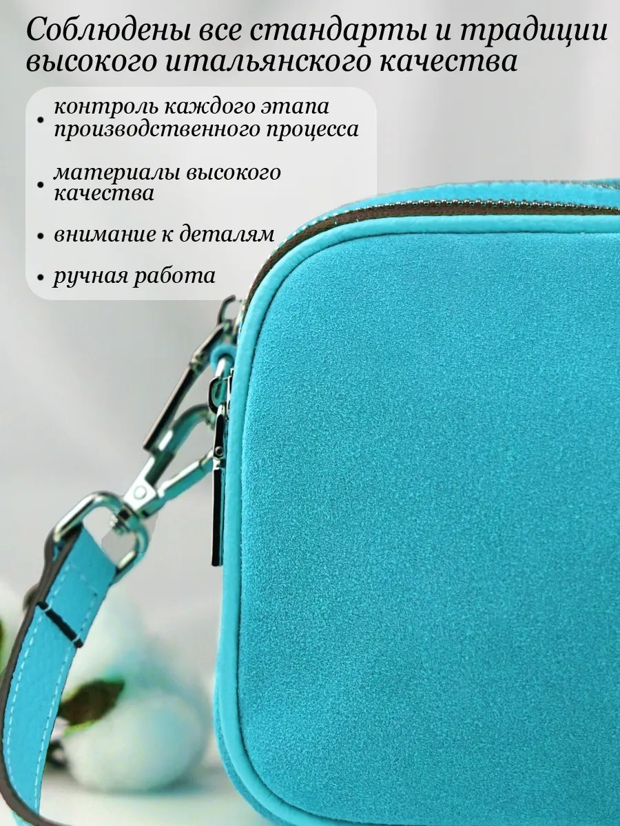 Сумка кросс-боди Barsalini Land натуральная кожа синий