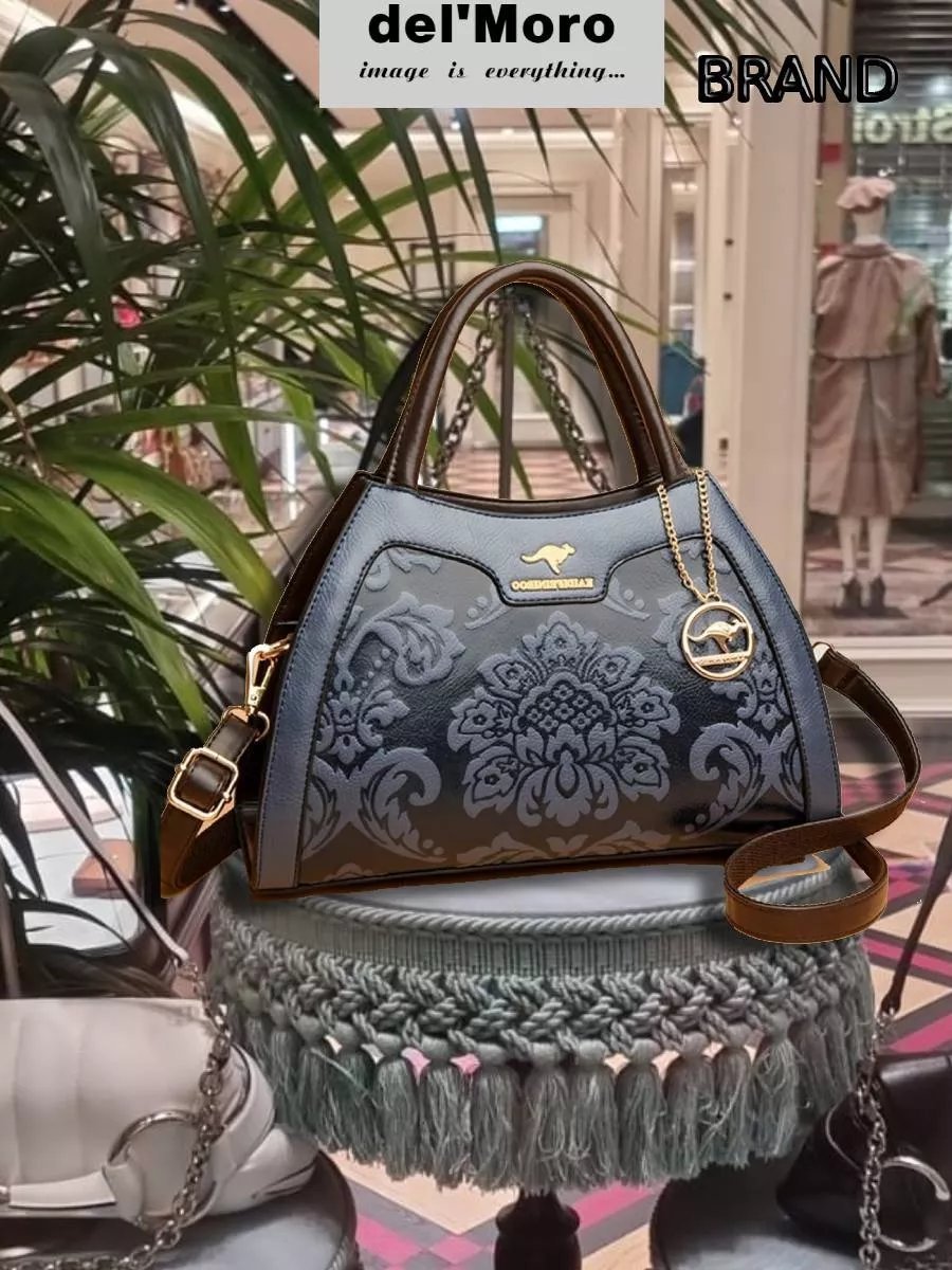 Мини-сумка del'Moro текстиль синий