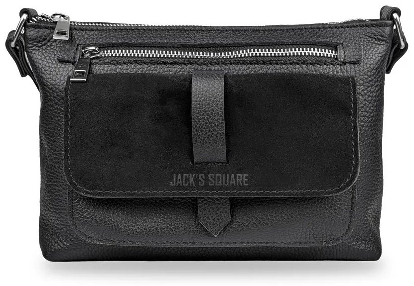 Сумка кросс-боди Jack’s Square натуральная кожа черный