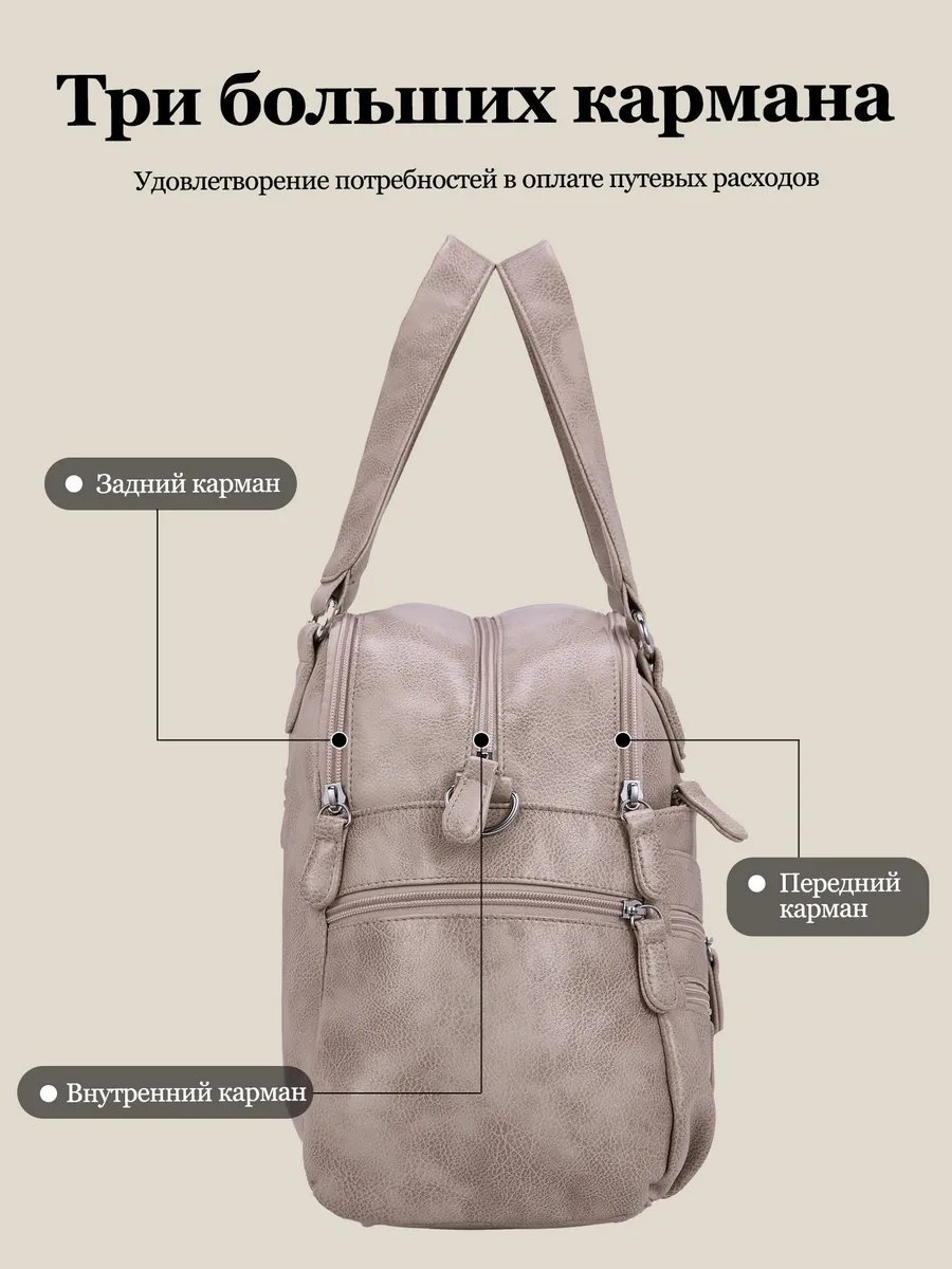 Сумка кросс-боди Sassa полиэстер серый