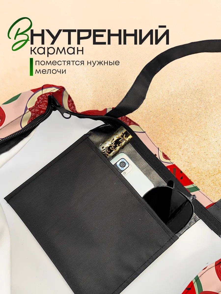 Сумка шоппер SoBag текстиль красный купить,NaN