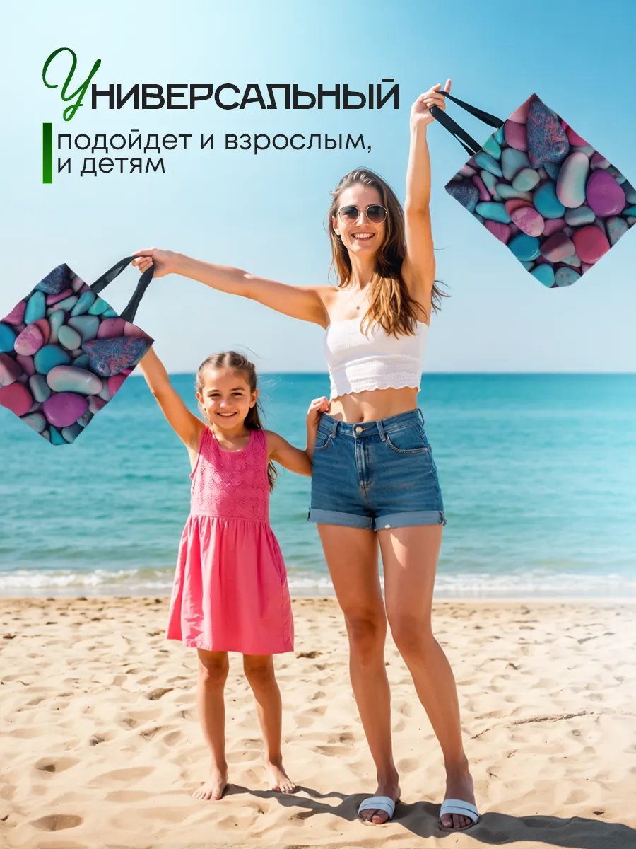 Сумка шоппер SoBag текстиль голубой