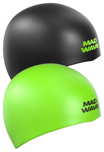 Шапочка Mad Wave Reverse M0550 01 0 09W черный, зеленый