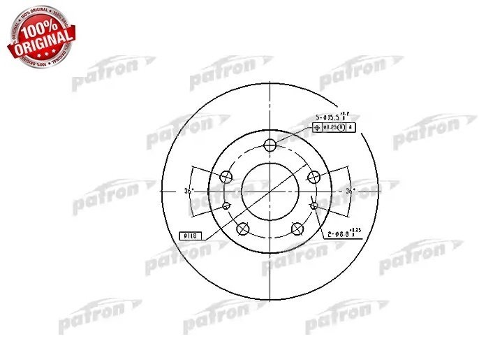 Диски PATRON передние PBD7219 купить,11800