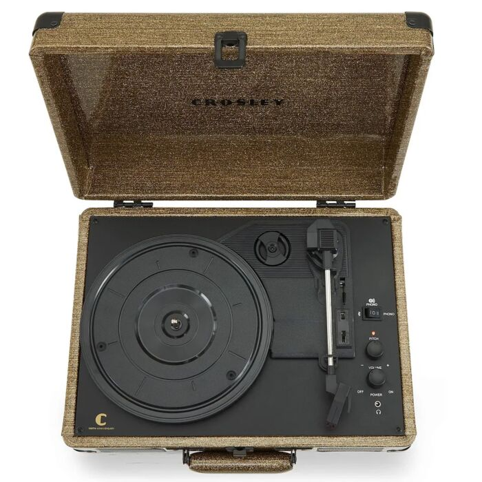 Виниловый проигрыватель Crosley Cruiser Plus CR8005F-GA4 Soft Gold c двухсторонним Bluetooth купить,NaN
