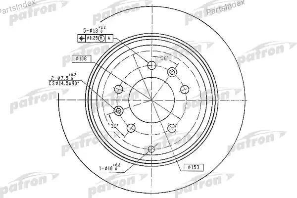 Диски PATRON задние PBD2582 купить,8700