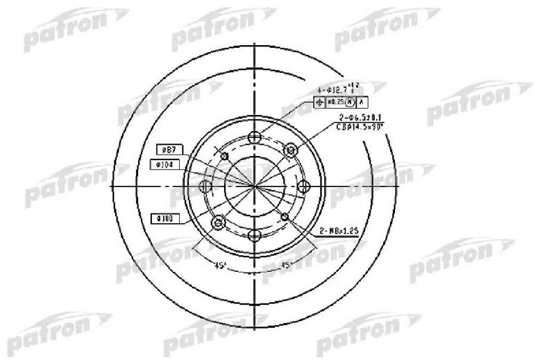 Диски PATRON передние PBD1436 купить,25450