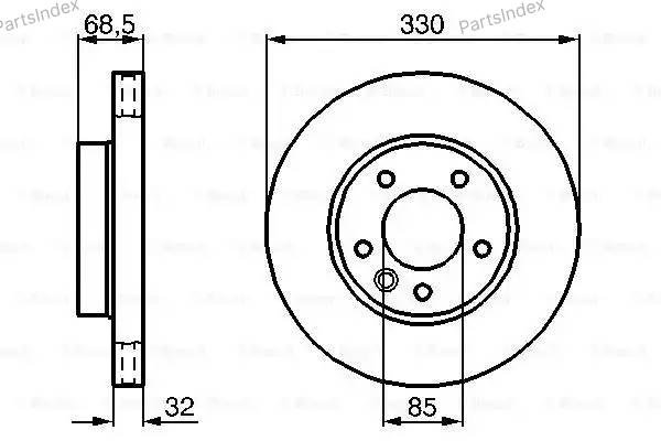 Диски Bosch задние 986479248 купить,57550